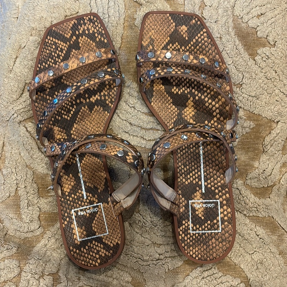 Dolce Vita strappy snakeskin print sandal